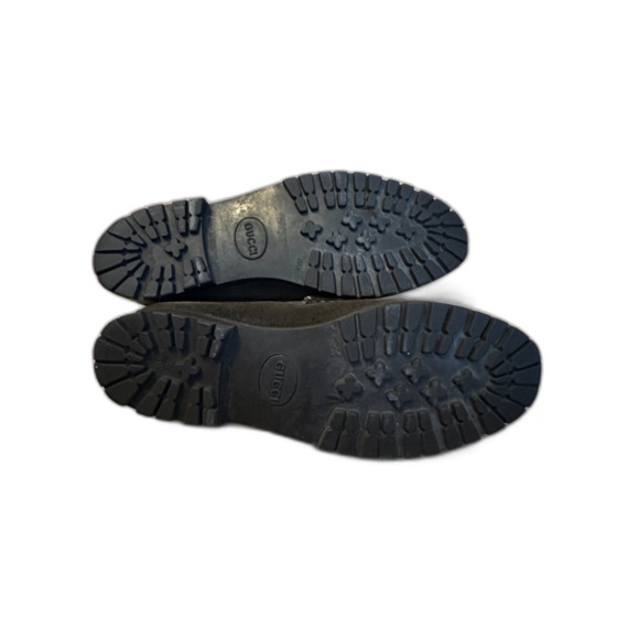 Gucci Olive Green Horse Bit Suede Loafers - Picture 11 of 14